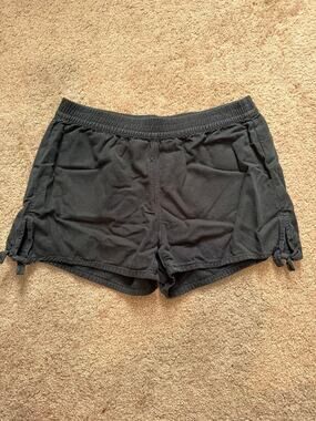 Madewell Black Pull On Elastic Waist Key Hole Tie Women’s Shorts Size Small